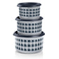 Holiday Buffalo Plaid Stacking Canisters (Gray)