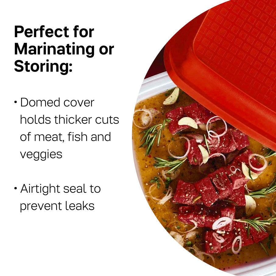 Tupperware Season Serve Container Meat Marinator Marinade 1294 Paprika Red