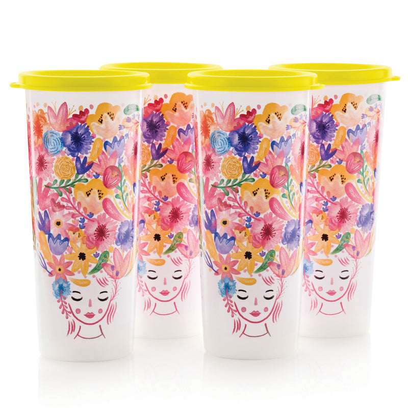 Fanciful Floral Tumblers