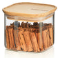 Glass & Bamboo 2¼-cup/550 ml Storage Jar