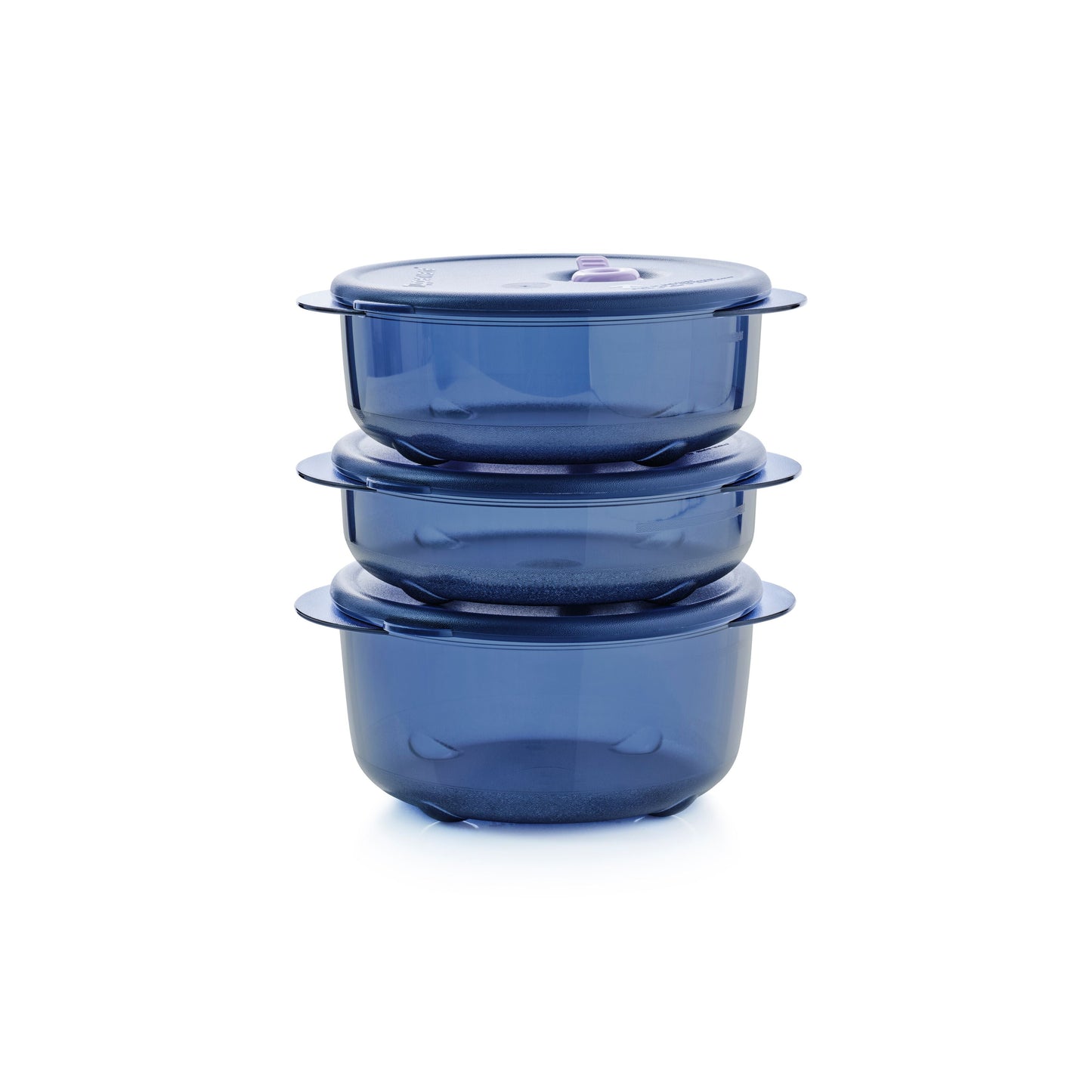 New Tupperware Heat N Serve Square 5 Cups Blue w/ White Vent Microwave Safe