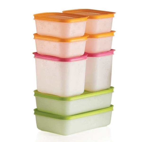 Tupperware Small Freezer It Square Rounds 400ml Container Set of 3