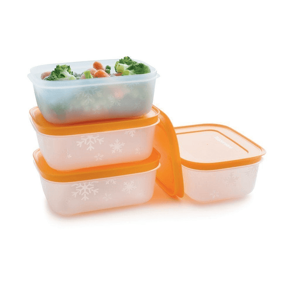  Tupperware Freezer Mini Mate 110 ml Plastic Container (Set of  4) with Free Handkerchief: Home & Kitchen